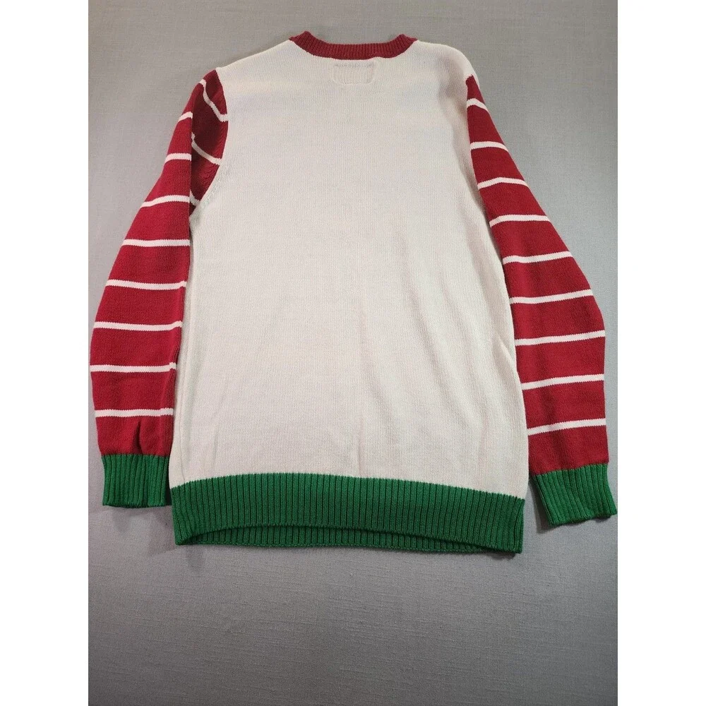 Ugly Christmas Sweater Co. Elf Legs Graphic Knit Christmas Sweater | Red M